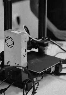 A 3D printer at work